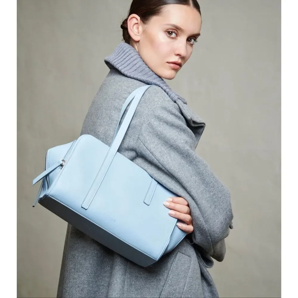 WE-AR4 THE ACCORDION Bag in Pale Blue NWT